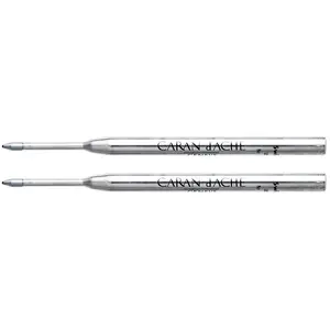 Caran d'Ache Goliath Lot de 2 cartouches pour stylo à bille Pointe moyenne Noir pas cher