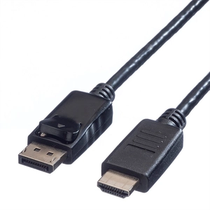 VALUE Câble vidéo DisplayPort - HDMI ITB - 1m - Blindé - Noir pas cher