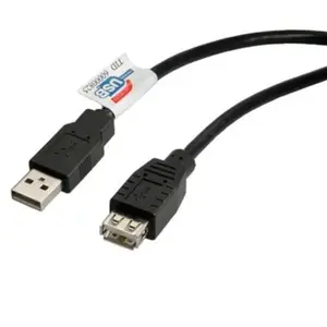 ROLINE USB 2.0 Kabel, type A-A, M/F, zwart, 1,8 m pas cher