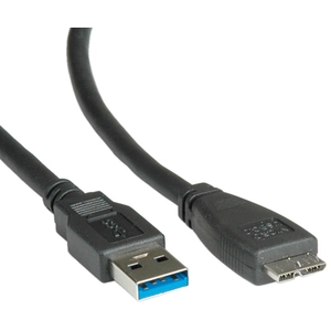 ROLINE USB 3.2 Gen 1 kabel, type, A M - Micro B M, zwart, 2 m pas cher