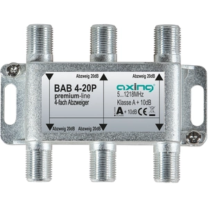Comparateur de prix : Axing BAB 4-20P Kabel-TV lasdoos 4-voudig 5 - 1218 MHz