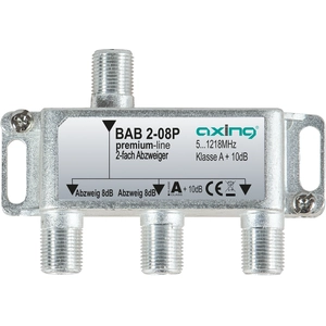 Comparateur de prix : Axing BAB 2-08P Dérivateur TV câble 2 Voies 5-1218 MHz