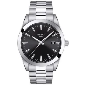 Montre - TISSOT - GENTLEMAN QUARTZ BlkSteel - Etanche 10 Atm - Verre saphir - Analogique pas cher