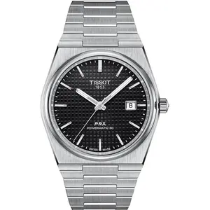 Montre - TISSOT - PRX Powermatic 80 - Acier inoxydable - Cadran noir - Mouvement automatique pas cher