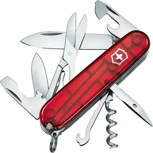Victorinox Climber Zakmes - 14 functies - Transparant Rood