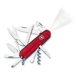 Victorinox Huntsman Lite 20 functies zakmes rvs rood transparant