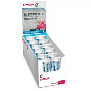 Sponser Sport Food Boîte De Comprimés Effervescents D´électrolytes 10x4 Cerise 5g 12 UnitésVendu parbikeinn