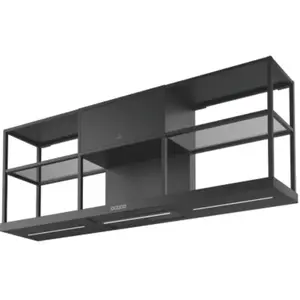 Hotte décorative murale ROBLIN PARTITION 600 NOIR MAT pas cher