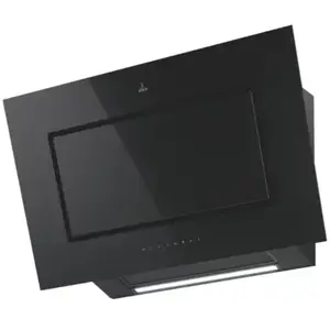 Hotte décorative murale inclinée ROBLIN CAPSULE 900 VERRE NOIR SANS MO... pas cher
