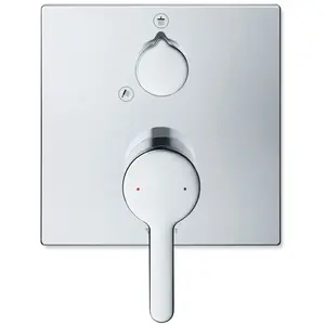 Duravit, Robinetterie de salle de bains, Mitigeur monocommande douche C.1 encastré avec inverseur carré chromé pas cher