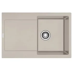 Evier à encastrer 1 bac FRANKE Maris Fragranit avec vidage manuel 78 x 50 cm Café crème pas cher