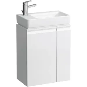 Laufen, Ensemble de meubles de salle de bain, Pro S Set complet, lavabo, 1 trou de robinetterie à gauche, incl. meuble bas, porte à gauchVendu pargalaxus