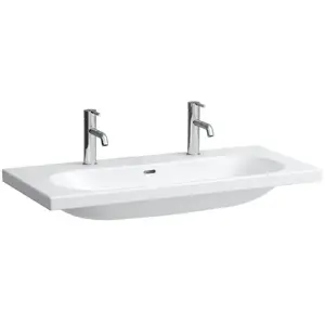 Laufen, Lavabo, Lavabo LUA 100x46cm encastré avec meuble 2 HL-A blanc (460 mm, 1000 mm) pas cher