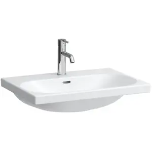 Laufen, Lavabo, Lavabo LUA 65x46cm encastré avec meuble 1 HL-A blanc (460 mm, 650 mm)