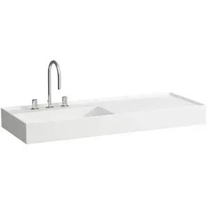 Laufen, Lavabo, Lavabo KARTELL 1200x460mm vasque droite o rentr. 3 HL-fab. blanc LCC (460 mm, 1200 mm)Vendu pargalaxus
