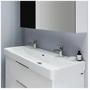 Laufen, Lavabo, Lavabo PRO S 1200x460mm m ÜL j 1 HL droite et gauche blanc (460 mm, 1200 mm)Vendu parbol