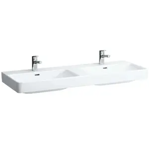Laufen, Lavabo, lavabo double PRO S 1300x460mm m ÜL 1 HL-exécution bla... pas cher