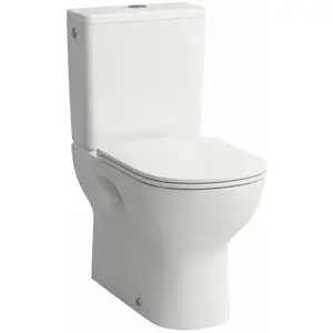 Laufen Lua - Duoblok pot, Rimless, vario afvoer, LCC, wit H8240814000001 pas cher