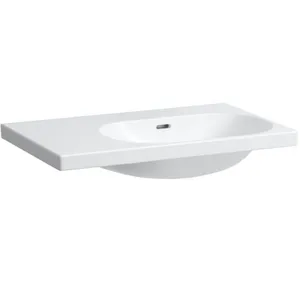 Laufen Lua - Meubelwastafel 75x46 cm, met overloop, zonder kraangat, wit H8170850001091 pas cher