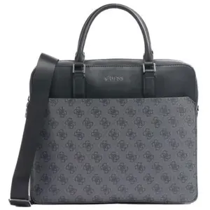 Serviette cartable Guess ref 52074 35*29*8 Black TU Noir pas cher