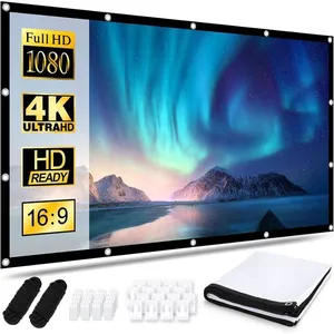 Écran Projection 100" Pliable Extérieur - 16:9 Hd Double Face Anti-Pli... pas cher
