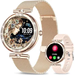 FITONYO Montre Connectée Pour Femme Avec Fonction Téléphone,Écran Amoled Hd 1,1",Tracker De Fitness Pour Fréquence Cardiaque,Pression ArtéVendu parcdiscount