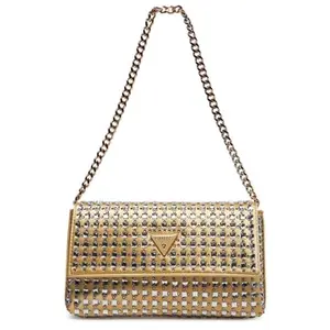 GUESS Sac de soirée or pour femme - Zalina Flap Clutch 308883 pas cher