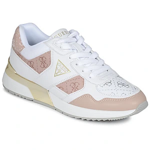 Lage Sneakers Guess MICKAY Wit pas cher