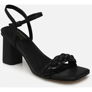 GUESS Sandales Noires Cadante Tressées Femme 41 EU pas cher