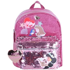 Sac à dos rose à paillettes dans Princess DISNEY pas cher