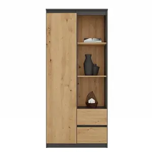Comparateur de prix : CDF LIVORNO - Bibliothèque 1 porte + 2 tiroirs bureau chambre - 180x80x35 - Meuble de rangement
