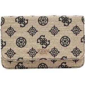 Comparateur de prix : GUESS Schoudertas Loralee Xbody Flap Organizer Black Logo Beige