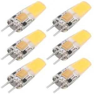 SHINING HOUSE Lot de 6 Ampoules de Plafonnier en Silicone à économie D'énergie, 5 w ac DC12 v cob, Adoptant L'interface Standard Internationale Générale GY6.35, pas cher