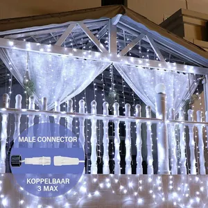 Rideau lumineux 3 x 3 m, rideau lumineux intérieur 300 led, rideau lum... pas cher
