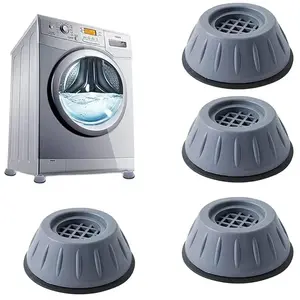 SHINING HOUSE Tapis anti-vibrations, lot de 4 tapis antidérapants en caoutchouc pour pieds de machine à laver, tapis anti-vibrations, pieds de machine à laver, pas cher