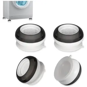 SHINING HOUSE Patin Machine a Laver, 4 Pièces Universel Tapis Antivibration Lave Linge Socle Anti-Dérapants Pied Amortisseurs Antirouille Support pour Séchoir, pas cher