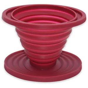 AHLSEN Pliable Versant Compte-gouttes à Café pour Camp, Porte-Filtre à Café en Silicone RéUtilisable, Porte Filtre à Café en Silicone, Support à Café Filtre pas cher
