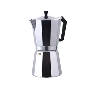Ahlsen - Cafetière italienne en Aluminium Expresso - Couvert Transparent (14 Tasses 700 ml) pas cher