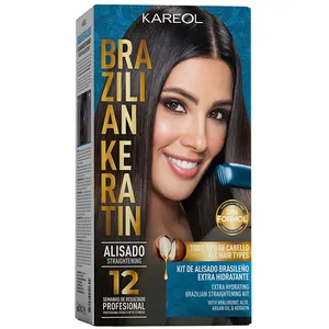 Kareol Set de coiffure lissage brésilien brésilien Keratin hydratation profonde 6 pièces pas cher