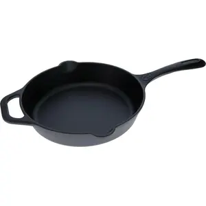 Poêle en Fonte Naturelle Induction 30cm Convient pour le Feu Barbecue Four Victoria 36706 Noir 36706 pas cher