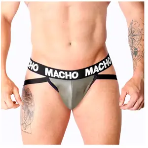MACHO UNDERWEAR | Macho - Mx27gr Jock Gray Beige Leather Xl pas cher