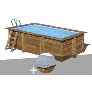 Comparateur de prix : Gre Kit piscine bois Gré Marbella 2 4,20 x 2,70 x 1,17 m + Bâche hiver