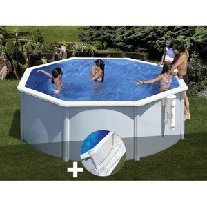 Comparateur de prix : GRE Kit piscine acier blanc Gré Bora Bora ronde 3,20 x 1,22 m + Tapis de sol Blanc