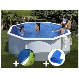 GRE Piscine hors-sol ronde en acier Gré Bora Bora - Diamètre 3,20m - Capacité 7,41m3 - Filtre à cartouche pas cher