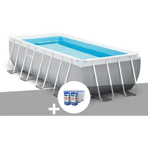 Piscine tubulaire Intex Prism Frame rectangulaire 4,88 x 2,44 x 1,07 m... pas cher
