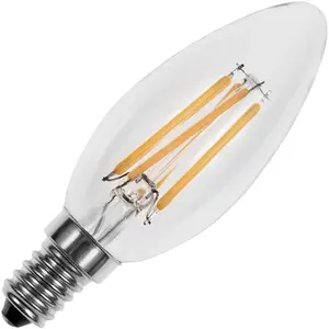 Lighto | LED filament | Kleine fitting E14 | Kaarslamp | Helder | 35mm | 4W