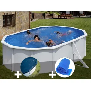Comparateur de prix : Gre Kit piscine acier blanc Gré Bora Bora ovale 5,27 x 3,27 x 1,22 m +...