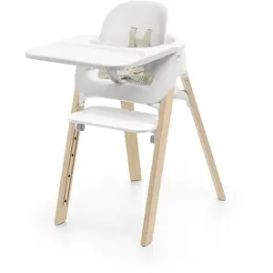 STOKKE - Chaise haute Steps White/Natural