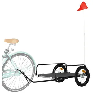 VIDAXL Bon plan Remorque de vélo - JILI HOT - Remorque de Voyage noir ... pas cher
