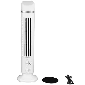 Ventilateur de tour sans pale - Vvikizy - Mini ventilateur électrique domestique sur pied avec lumière - Blanc - 10,5x33 cm - 402 g